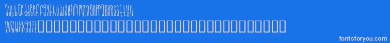 SignalToNoise Font – Pink Fonts on Blue Background