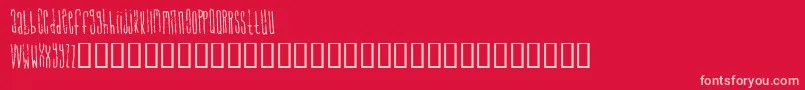 SignalToNoise Font – Pink Fonts on Red Background