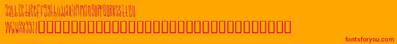 SignalToNoise Font – Red Fonts on Orange Background