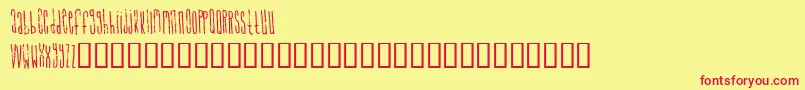 フォントSignalToNoise – 赤い文字の黄色い背景
