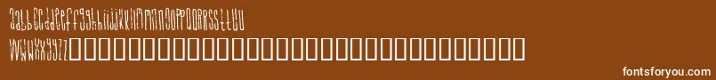 フォントSignalToNoise – 茶色の背景に白い文字