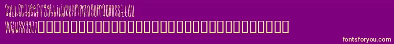 SignalToNoise Font – Yellow Fonts on Purple Background