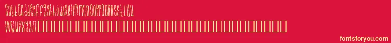 フォントSignalToNoise – 黄色の文字、赤い背景