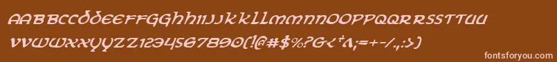 Eringobraghi Font – Pink Fonts on Brown Background