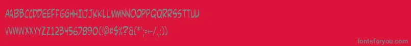ComicBookCommandoCond Font – Gray Fonts on Red Background