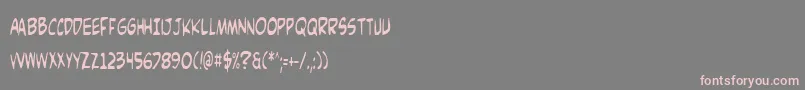 ComicBookCommandoCond Font – Pink Fonts on Gray Background