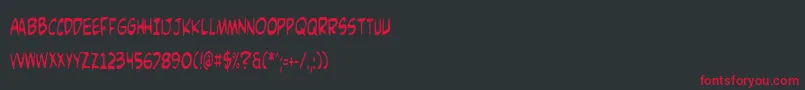 ComicBookCommandoCond Font – Red Fonts on Black Background