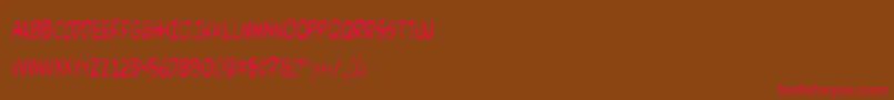 ComicBookCommandoCond Font – Red Fonts on Brown Background