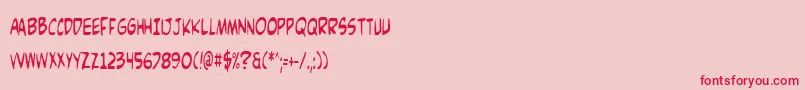 ComicBookCommandoCond Font – Red Fonts on Pink Background