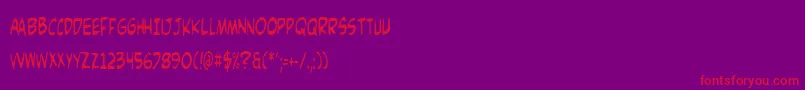 ComicBookCommandoCond Font – Red Fonts on Purple Background