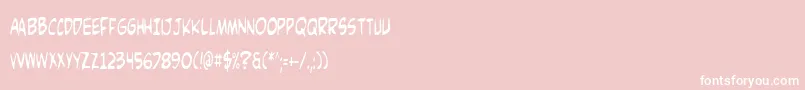 ComicBookCommandoCond Font – White Fonts on Pink Background