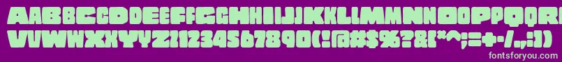 CopalstdSolid Font – Green Fonts on Purple Background