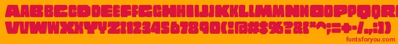 CopalstdSolid Font – Red Fonts on Orange Background