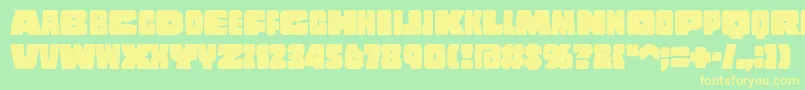 CopalstdSolid Font – Yellow Fonts on Green Background