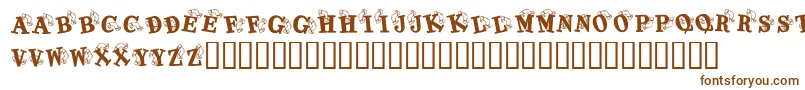 KrKaboomerang Font – Brown Fonts on White Background