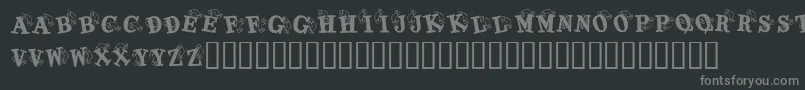 KrKaboomerang-Schriftart – Graue Schriften auf schwarzem Hintergrund