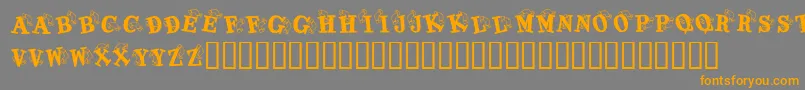 KrKaboomerang Font – Orange Fonts on Gray Background