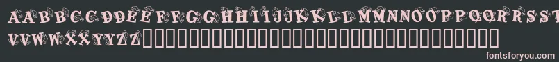 フォントKrKaboomerang – 黒い背景にピンクのフォント
