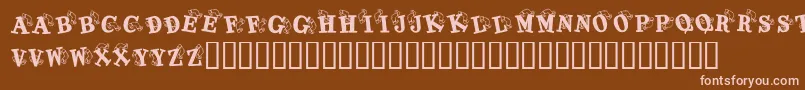 KrKaboomerang Font – Pink Fonts on Brown Background