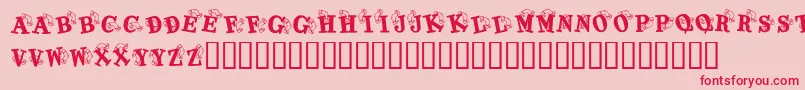 KrKaboomerang Font – Red Fonts on Pink Background