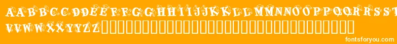KrKaboomerang Font – White Fonts on Orange Background