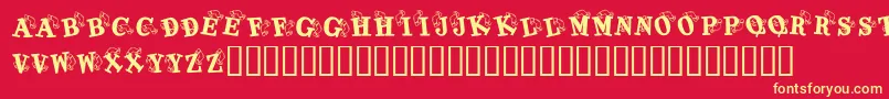 KrKaboomerang Font – Yellow Fonts on Red Background