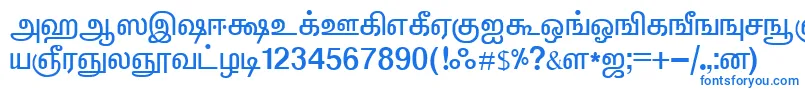 フォントElangoTmlPanchaliNormal – 白い背景に青い文字