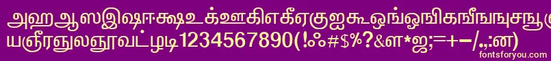 ElangoTmlPanchaliNormal Font – Yellow Fonts on Purple Background