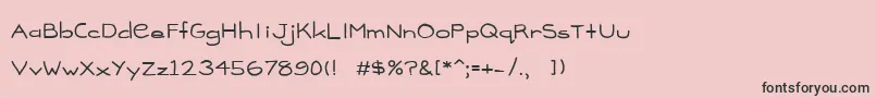 フォントMadison – ピンクの背景に黒い文字