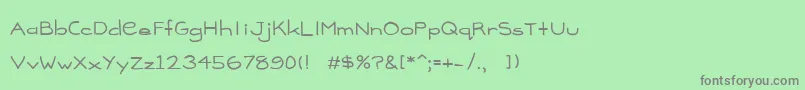 フォントMadison – 緑の背景に灰色の文字