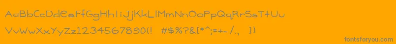 フォントMadison – オレンジの背景に灰色の文字