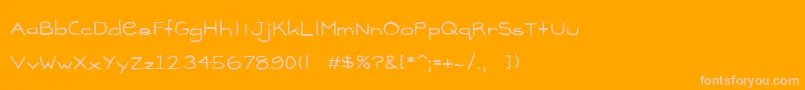 Madison Font – Pink Fonts on Orange Background