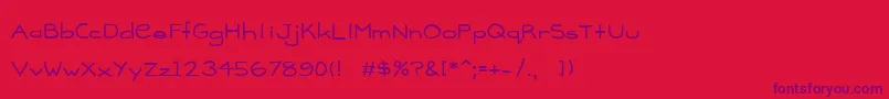 Madison Font – Purple Fonts on Red Background