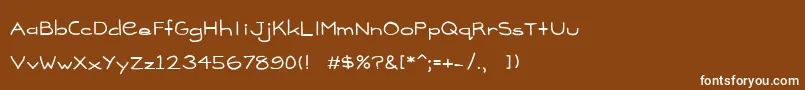 フォントMadison – 茶色の背景に白い文字