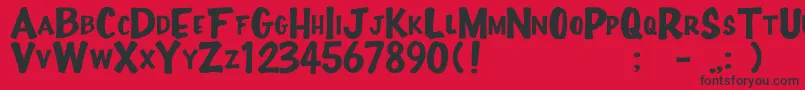 Fullhouse Font – Black Fonts on Red Background