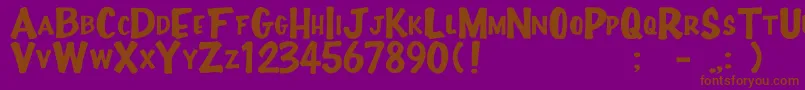 Fullhouse Font – Brown Fonts on Purple Background