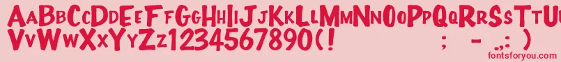 Fullhouse Font – Red Fonts on Pink Background