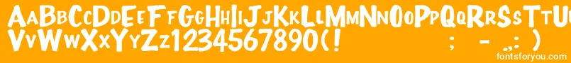 Fullhouse Font – White Fonts on Orange Background