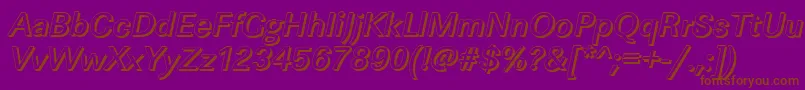 LinearshMediumItalic Font – Brown Fonts on Purple Background