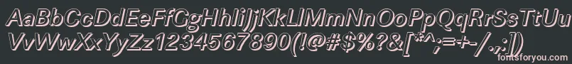 LinearshMediumItalic Font – Pink Fonts on Black Background