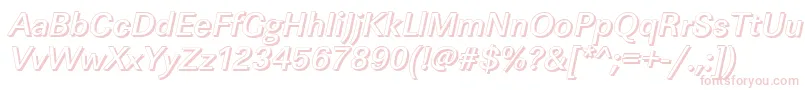 Czcionka LinearshMediumItalic – różowe czcionki