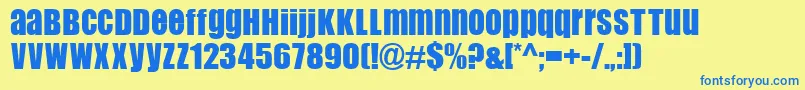 Flipflop Font – Blue Fonts on Yellow Background