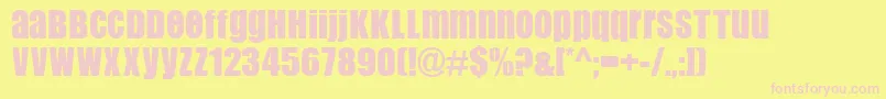 Flipflop Font – Pink Fonts on Yellow Background