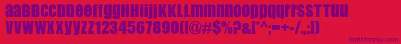 Flipflop Font – Purple Fonts on Red Background