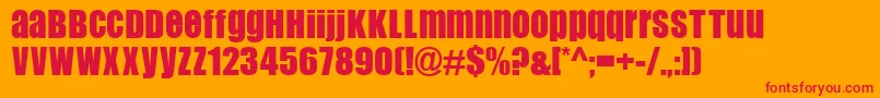 Flipflop Font – Red Fonts on Orange Background