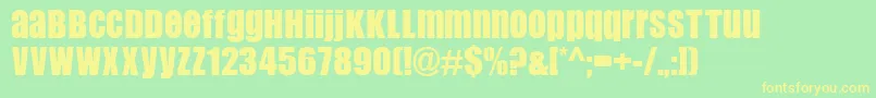 Flipflop Font – Yellow Fonts on Green Background