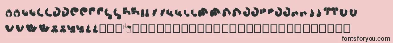 フォントSemiShaft – ピンクの背景に黒い文字