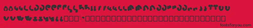 フォントSemiShaft – 赤い背景に黒い文字