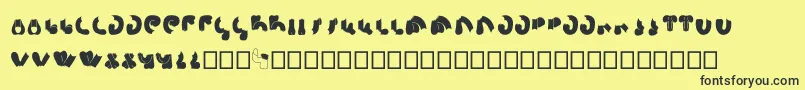 SemiShaft Font – Black Fonts on Yellow Background
