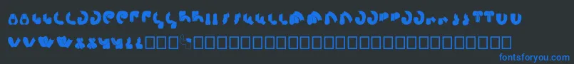 SemiShaft Font – Blue Fonts on Black Background